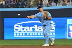 New York Yankees and Toronto Blue Jays players at Rogers Centre