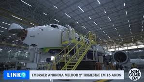 Embraer anuncia melhor 2º trimestre em 16 anos