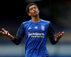 Image of Jude Bellingham playing for Birmingham City's youth team