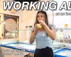 Image of teenager working at an ice cream shop
