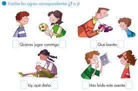 Resultado de imagen de coloca los signos de puntuacion segun corresponda