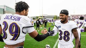 Baltimore Ravens players at joint practices with the Minnesota Vikings