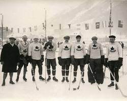 Image of Canadian ice hockey team at the 1924 Winter Olympics