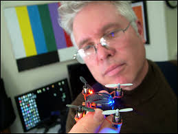 ... smaller than) the one he and BCTV contributor Mark Kuzio bought to give viewers of the public access channel a bird&#39;s eye view. (Photo by Ethan Andrews) - ned-lightner-mini-quadcopter2sm