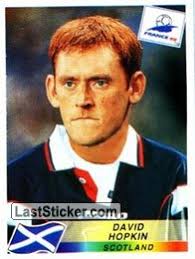 David Hopkin (SCO). Sticker 44. Panini FIFA World Cup France 1998 - 44