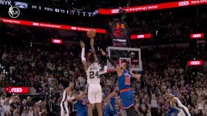 Devin Vassell drills a 3 from beyond the arc