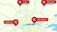 Airports in London London Airports Map - m