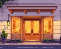 entrance of the showroom with a welcoming atmosphereの画像