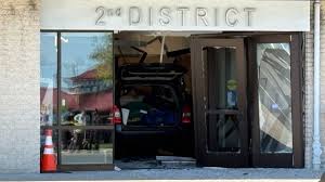 Driver identified after deliberately crashing vehicle into police station