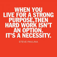 When you live for a strong purpose then hard work isn&#39;t an option ... via Relatably.com