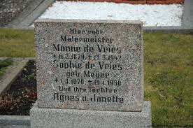 Grab von Sophie Vries, de (geb. Meyer) (01.03.1870-19.01.1950 ...