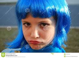 Sad blue-haired girl - sad-blue-haired-girl-hair-34709194