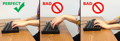 Image result for Correct arm position when keyboarding