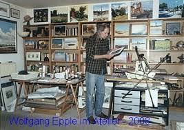 Biographie Wolfgang Epple Kunstmaler,Grafiker und Autor, - Foto_Atelier_klein