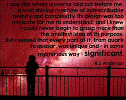 I saw the whole universe laid out before me, a vast shining ... via Relatably.com