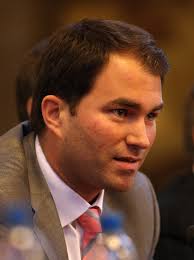 Eddie Hearn of Matchroom Promotions speaks to the media during a press conference ahead of the WBA light-welterweight fight between Amir ... - Eddie%2BHearn%2BAmir%2BKhan%2BPaul%2BMcCloskey%2BPress%2B3lYQr5-kuE-l