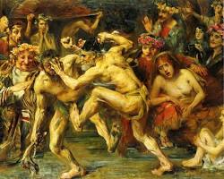 Image of Odyssey Book 18 classical art Odysseus fight with Irus beggar in palace