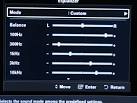 Adjusting your TV sound using the on-board EQ -