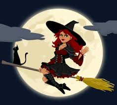 Image result for witch on broom