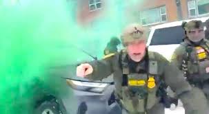 Trump Goon Bovino Launches Smoke Bomb in His Own Face