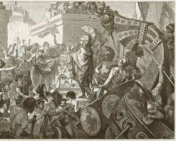 Image of Alcibiades defecting to Sparta