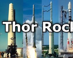 Imagine cu Racheta Thor Rocket in flight
