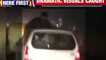 Dramatic visuals hit-and-run caught camera,