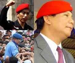 Baret Merah Prabowo-Jokowi dan Baret Biru SBY - 133601_baret