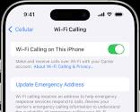 Smartphone settings for WiFi callingの画像