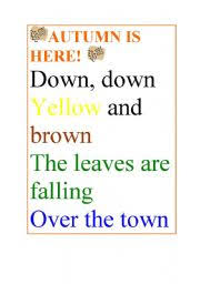 Resultado de imagen para autumn poems short