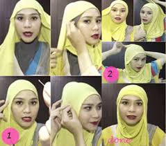Hasil gambar untuk tutorial hijab paris