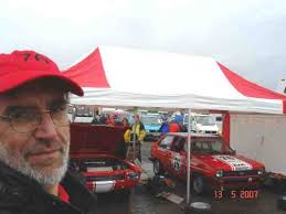 Michael pictured on a grey day at Mallory Park. The two cars are under Neil&#39;s new ... - 0705MichaelatMallory