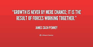 Growth is never by mere chance; it is the result of forces working ... via Relatably.com