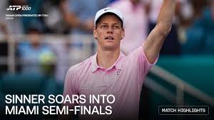 Sinner edges closer to ‘Sunshine Double’ with dominant Miami QF win