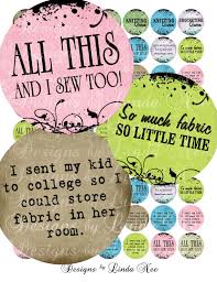 NEW Knitting and Sewing Quotes 1 inch round by DesignsbyLindaNee via Relatably.com