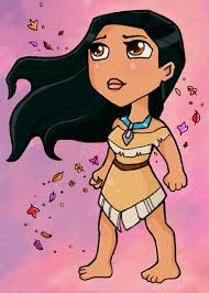Pocahontas Chibi - ACEO by NikkiWardArt - 9511622e15173d0e4ef1786b94d7c129-d3apnd2