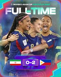 A seleção feminina das Filipinas derrotou o Irã e agora disputa uma vaga nas quartas de final do Campeonato Asiático contra a seleção feminina do Vietnã.