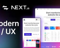 Next.js Rich User Experience: A mockup showcasing a modern, interactive web application built with Next.js, highlighting features like smooth animations, dynamic content loading, and responsive design, typical of a rich frontend user experience.の画像