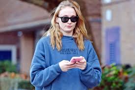 Sophie Turner Supports Friend Taylor Swift by Wearing Eras Tour Sweatshirt 
While Out and About in London