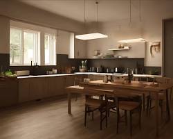 Image of Meja dapur dengan permukaan HPL