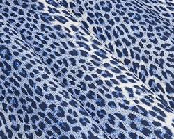 Image of blue cheetah print fabric