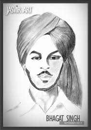 Bhagat Singh – The Spirited Freedom Fighter (sketched with a little guidance) - bhagat-singh