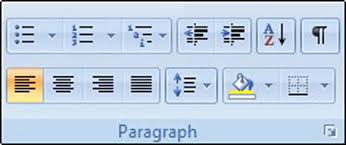 Image result for paragraph word 2007