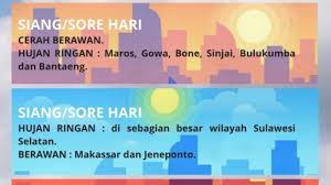 Liburan Akhir Pekan, Simak Prakiraan Cuaca Sulsel Hari Ini 7 Juni