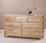 Chests of drawers, white, wooden, pine oak at Homebase
