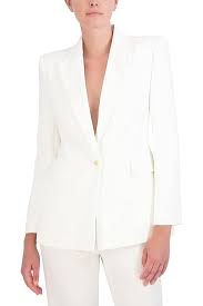 BCBGeneration Women's Long Sleeve Relaxed Notch Lapel Button Closure Pocket Boyfriend Blazer, Sugar Almond, Small at Amazon Women's Clothing store - Product from Amazon.com