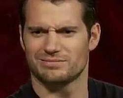 Image of Henry Cavill with confused expression