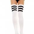 M: White Knee High Stockings - Adult Std.: Clothing