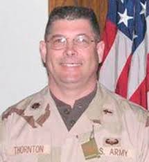 Steven Thornton A native of Eugene, Oregon, died April 18, 2005 at Camp Arifjan, Kuwait. Major Thornton is survived by his wife, Brenda, ... - obits-12099693