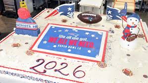 Brockton bakery makes giant 850-pound cake for Patriots send-off. How?